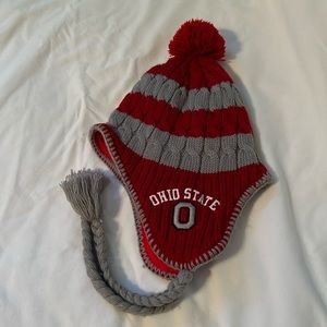 Women’s Ohio State Hat Fleece Lined with Ties